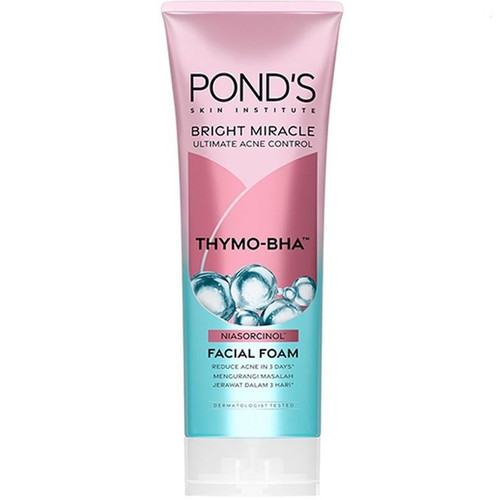 فوم شوینده ضدجوش و روشن کننده صورت پوندز نیاسورسینول Ponds Thymo-BHA وزن 100 گرم