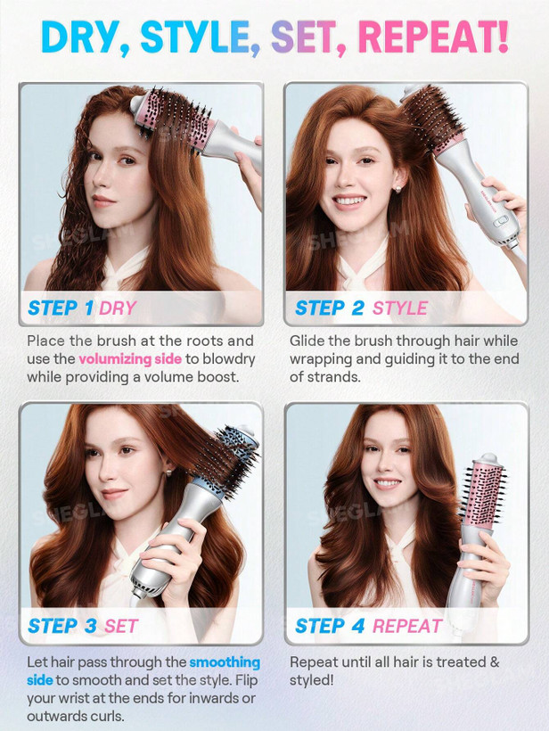 سشوار برس دار حرفهای شیگلم مدل Cool Shield Blowout Brush Pro
