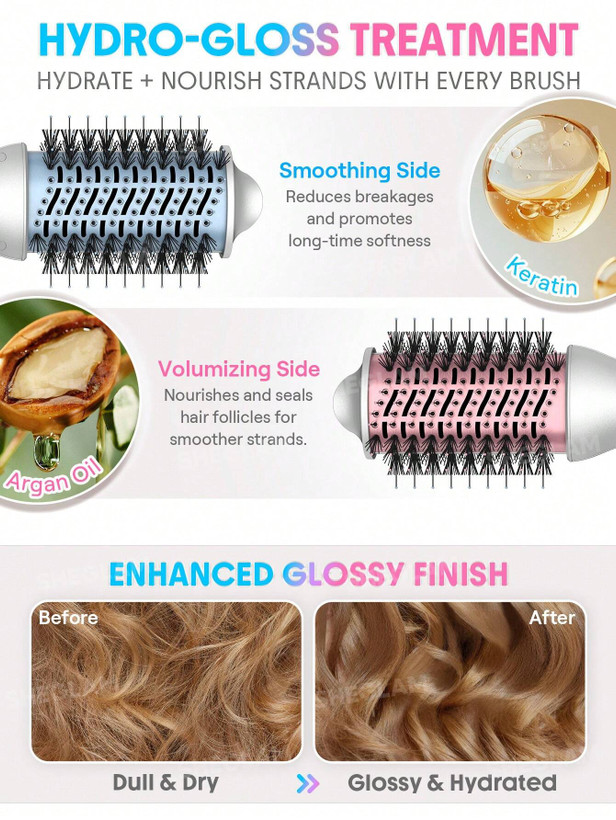 سشوار برس دار حرفهای شیگلم مدل Cool Shield Blowout Brush Pro