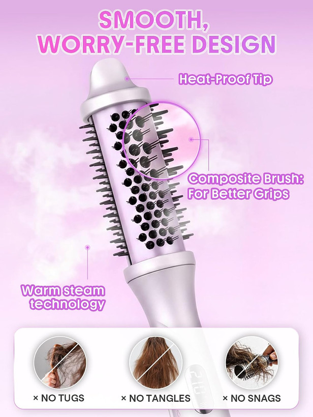 برس پیچ بخار نانو شیگلم مدل Hydra Shot Steam Blowout Brush سایز 38 میلی متر