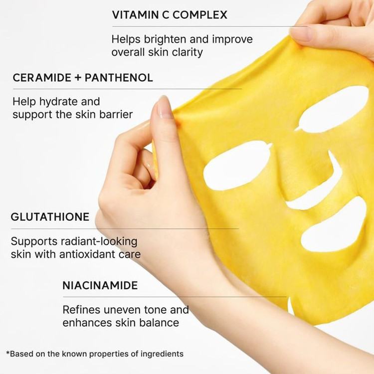 ماسک ورقهای شفافکننده ویتامین C آرنسیا Vitamin C Booster Shot – پک ۵ عددی