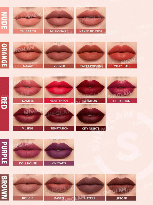 رژ لب مایع شیگلم مدل Matte Allure Liquid Lipstick