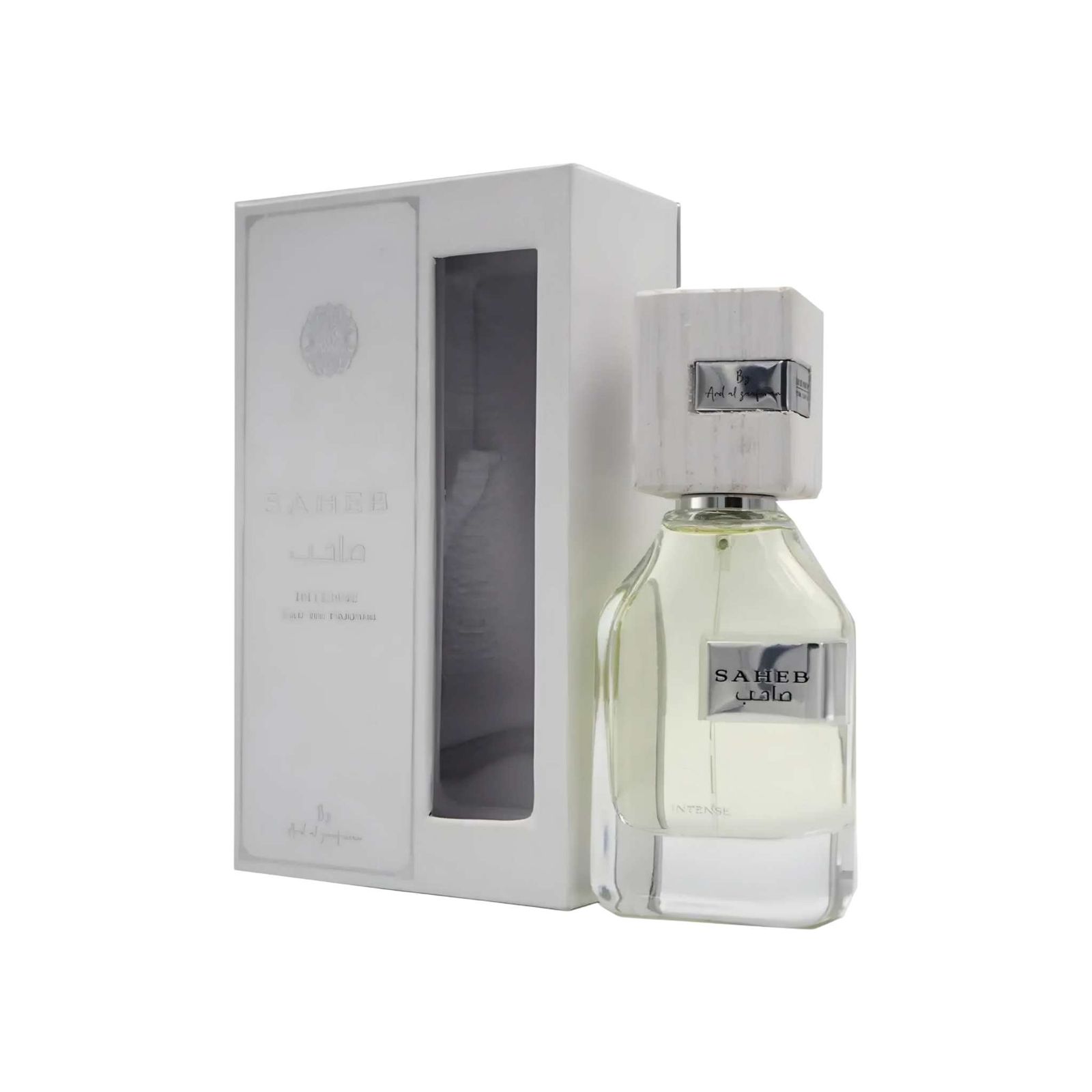 عطر ادکلن صاحب اینتنس سفید ارض الزعفران Saheb Intense ۷۰میل