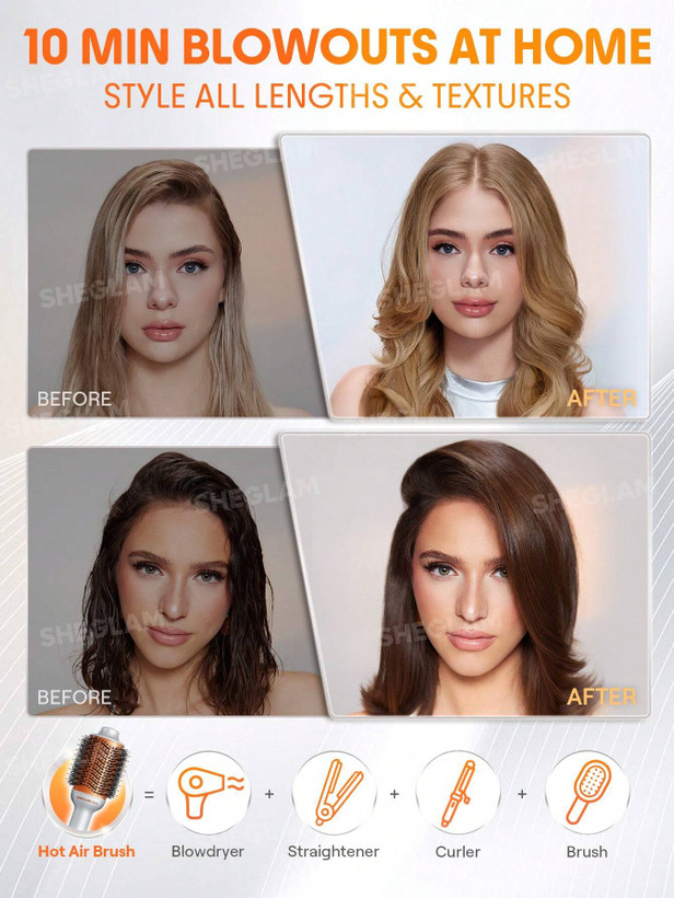 دستگاه سشوار برس دار حالت دهنده شیگلم مدل Blowout Bliss Volumizing