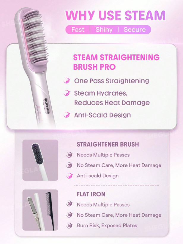 برس بخاردار حرارتی شیگلم مدل Hydra Shot Steam Pro