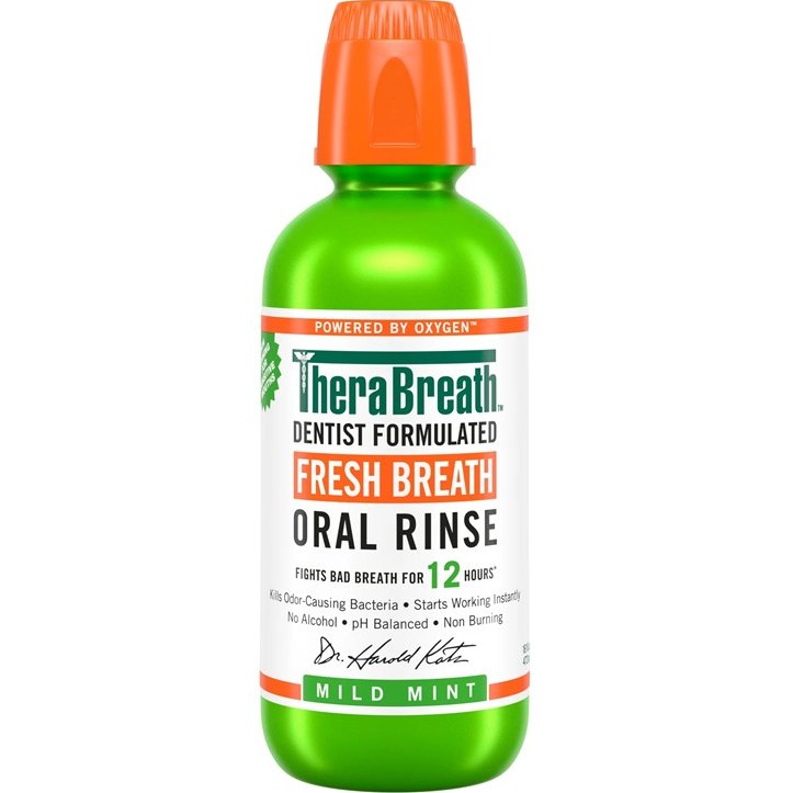 دهانشویه ترا برث TheraBreath Dentist Formulated Fresh Breath Oral Rinse Mild Mint