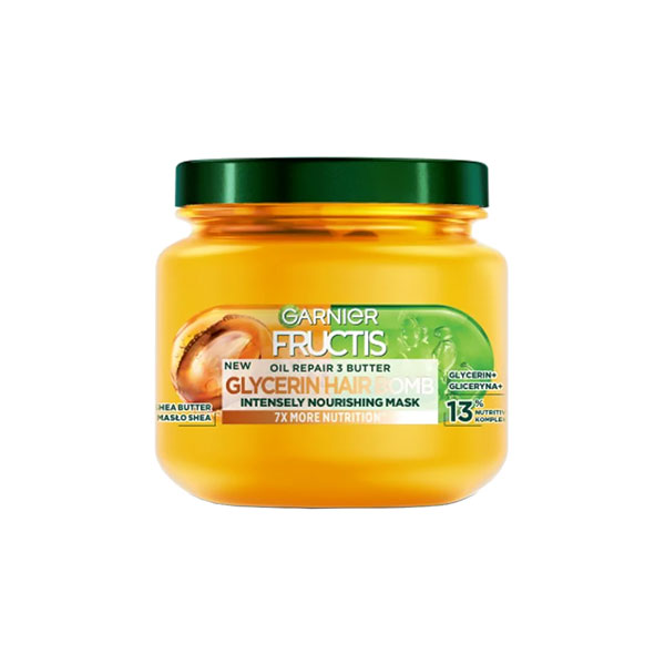 ماسک مو تغذیه کننده قوی گارنیر Garnier Glycerin Hair Bomb More Nutrition 320Ml