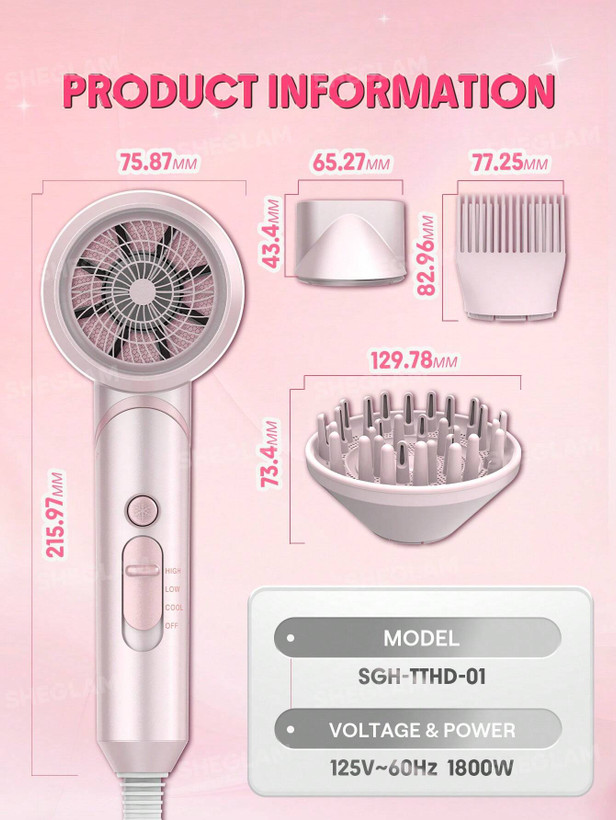 سشوار ۳سری چندکاره شیگلم Blowout Bliss Triple Threat Hair Dryer