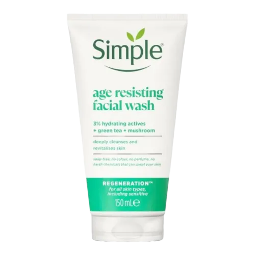 ژل شستشوی صورت ضد پیری سیمپل مدل Age Resisting