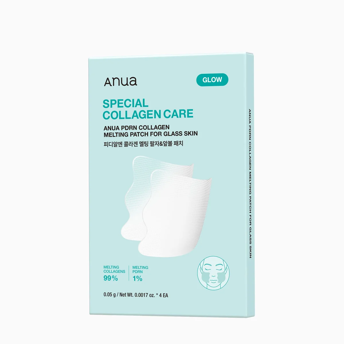 پچ کلاژن و PDRN آنوا مدل Glass Skin پک ۴عددی