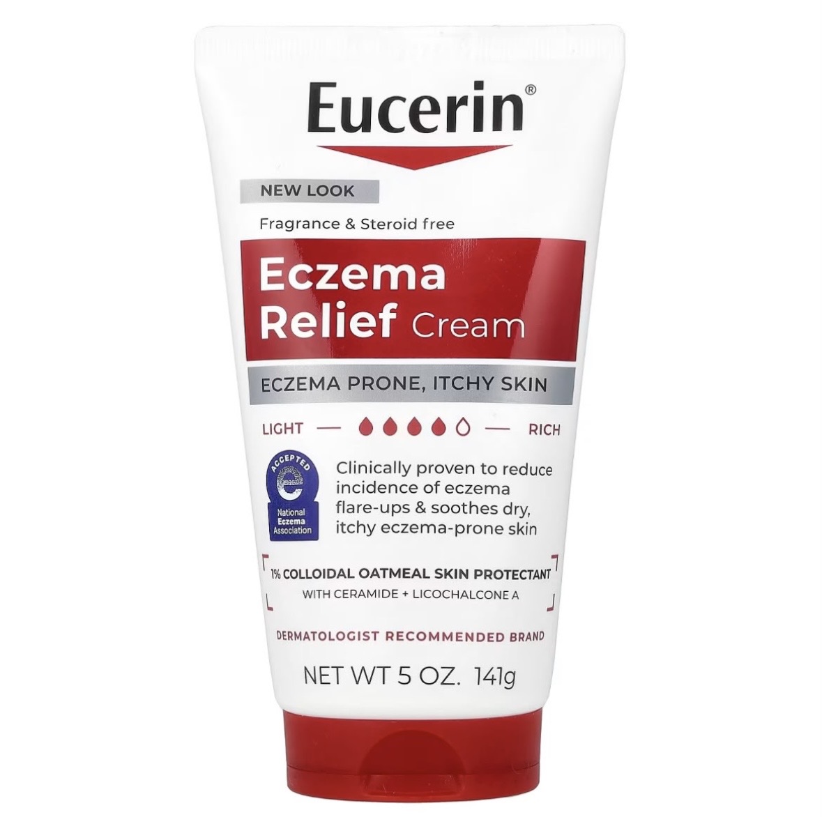 کرم ضد اگزما و تسکین‌دهنده خارش اوسرین مدل Eczema Relief Cream وزن ۱۴۱ گرم