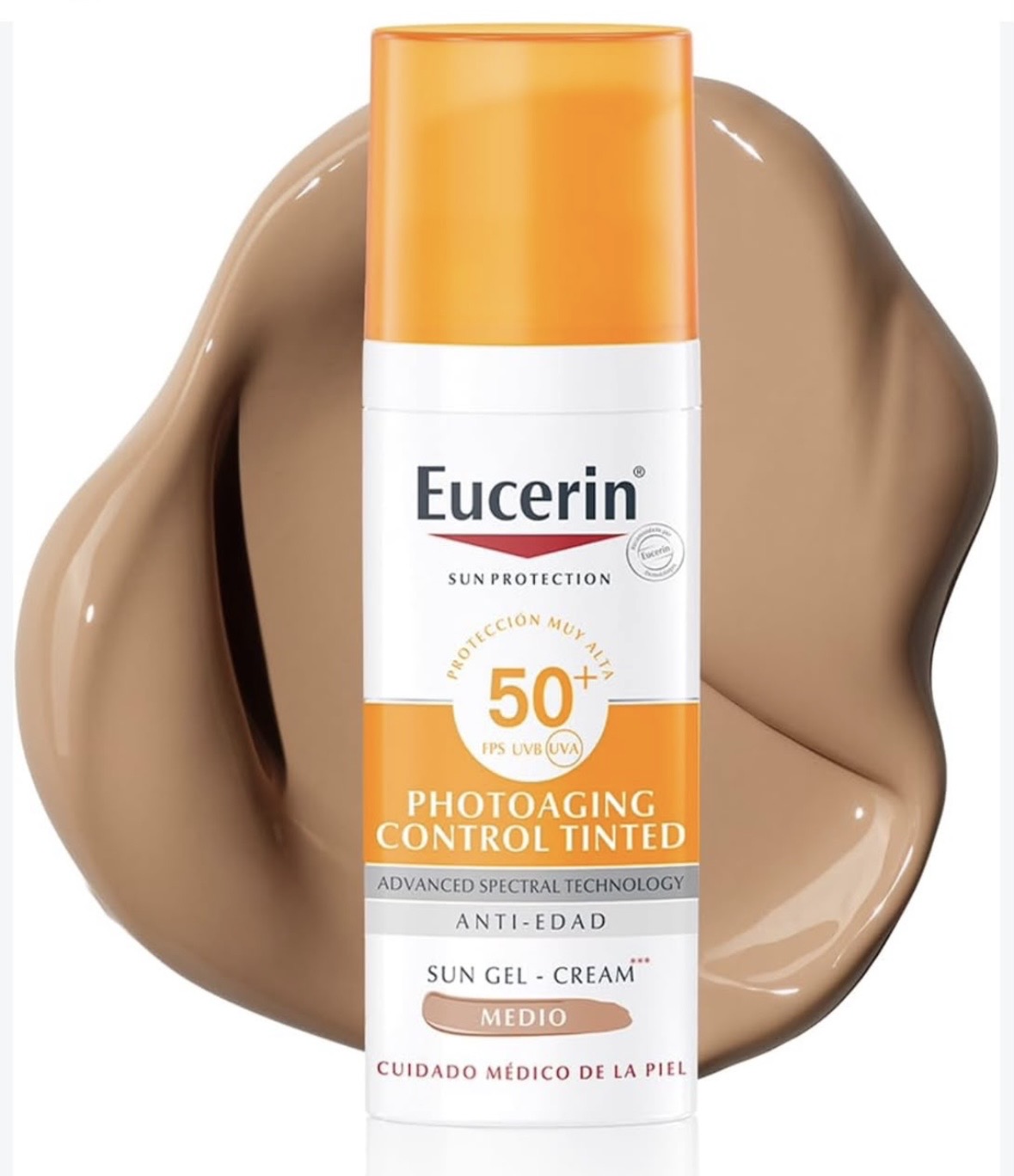ضد آفتاب رنگی ضد چروک و جوانساز اوسرین مدل Photoaging Control SPF50+ رنگ مدیوم