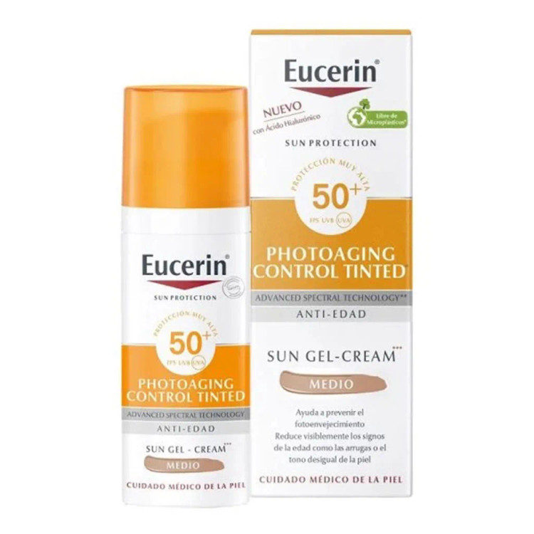 ضد آفتاب رنگی ضد چروک و جوانساز اوسرین مدل Photoaging Control SPF50+ رنگ مدیوم
