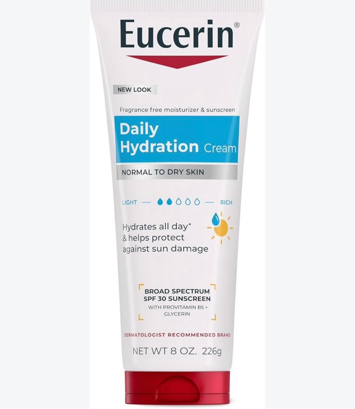 کرم آبرسان و مرطوبکننده روزانه اوسرین SPF30 مدل Daily Hydration مناسب پوست نرمال تا خشک وزن ۲۲۶ گرم