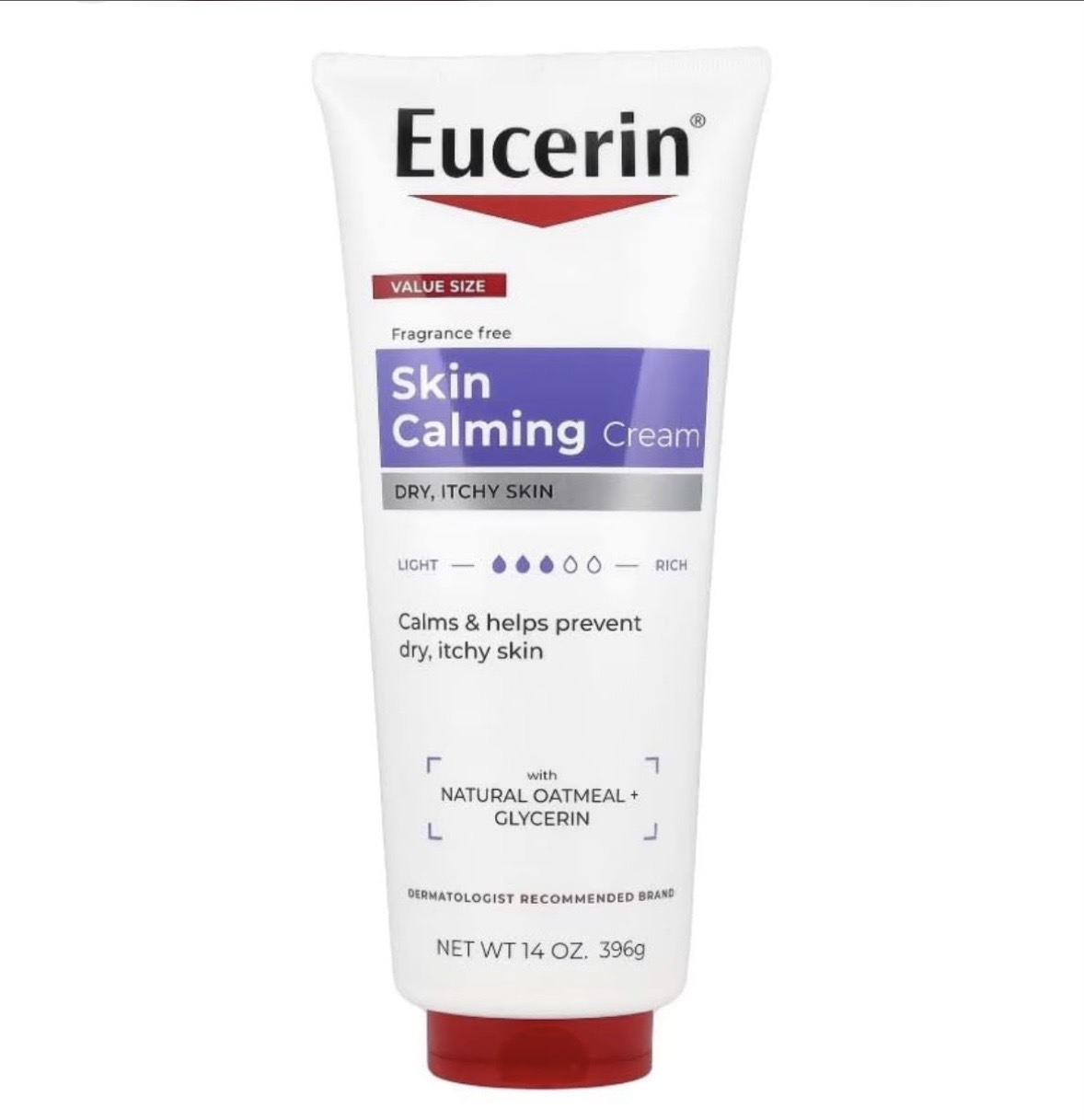 کرم ضد خارش و تسکین‌دهنده پوست اوسرین مدل Skin Calming حاوی جو دوسر طبیعی وزن ۳۹۶ گرم