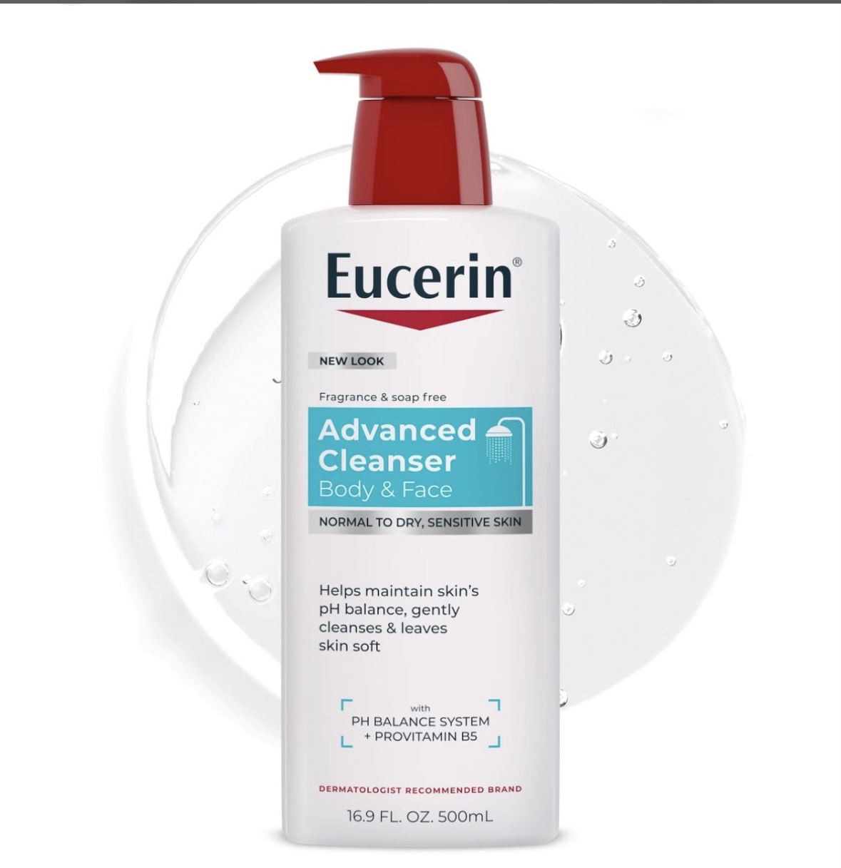 ژل شستشوی صورت و بدن اوسرین مدل Advanced Cleanser مناسب پوست نرمال تا خشک و حساس حجم ۵۰۰ میل