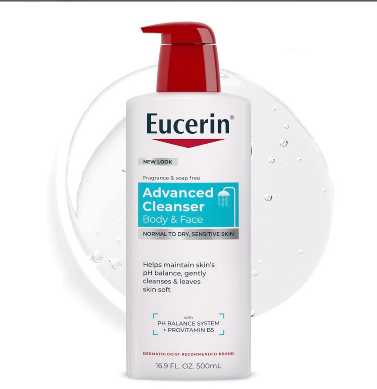 ژل شستشوی صورت و بدن اوسرین مدل Advanced Cleanser مناسب پوست نرمال تا خشک و حساس حجم ۵۰۰ میل